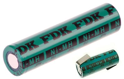 FDK Akku 4/3 AU 1,2V 4000mAh HR4/3AU 17mm x 67,5 mm Lötfahne Z