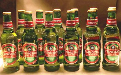 12 Tsingtao Bier in der 0,33 Ltr. Flasche aus Qingdao in China