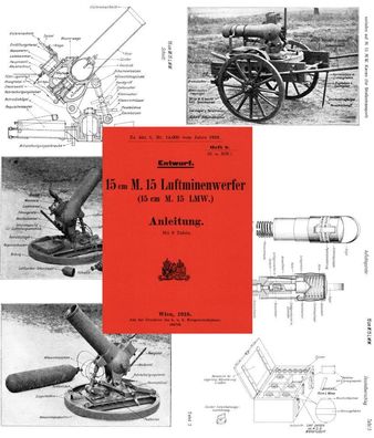 Nachdruck Dienstvorschrift 15 cm Luftminenwerfer M15 Österreich von 1916
