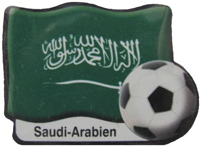 Aral - Fußball Magnet - Saudi Arabien - Nationalflagge & Ball