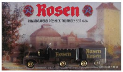 Rosenbrauerei Pössneck Nr.54 - seit 1866 - Dürrkopp Subventionslastzug - Hängerzug