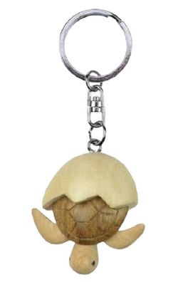 Schlüsselanhänger Holz Schilkröte im Ei Anhänger Schlüsselbund Geschenk