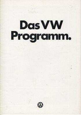 Das VW Programm 1975, Autoprospekt