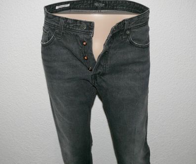 Jack & Jones Fred Original CR 072 Tapered Fit Herren Jeans Cropped W33 L32 Black