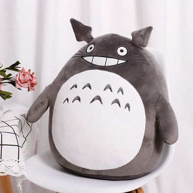 36x40cm Stofftier Puppe My Neighbor Totoro Plüschtier Spielzeug Doll Hellgrau