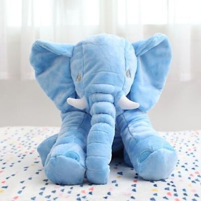 60cm Plüschtier Kinder Elefant Kissen Stofftier Kuscheltier Spielzeug Blau