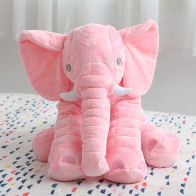 60cm Plüschtier Kinder Elefant Kissen Stofftier Kuscheltier Spielzeug Pink