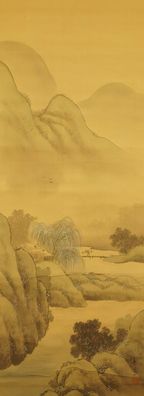 Landschaft Japanisches Rollbild Bildrolle Kunst Kakemono Gemälde Malerei 5018