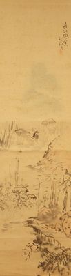 Landschaft Japanisches Rollbild Bildrolle Kunst Kakemono Gemälde Malerei 5210