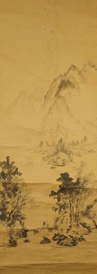 Landschaft Japanisches Rollbild Bildrolle Kunst Kakemono Gemälde Malerei 5284