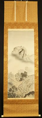 Landschaft Japanisches Rollbild Malerei Kakemono hanging scroll painting 5572