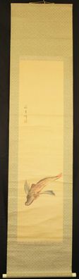 Fisch Japanisches Rollbild Malerei Kakemono hanging scroll painting 5656
