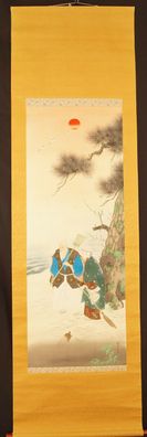 Takasago Japanisches Rollbild Malerei Kakemono hanging scroll painting 5648