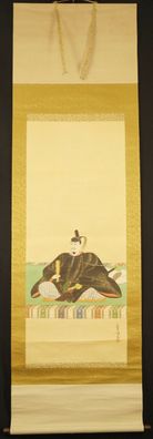 Sugawara Japanisches Rollbild Malerei Kakemono hanging scroll painting 5565