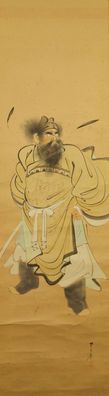 Shoki Dämonejäger Japanisches Rollbild Bildrolle Kakemono Gemälde Malerei 5025