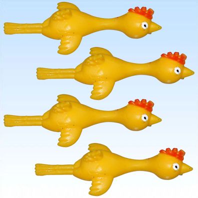 4 fliegende Hühner Flughühner Scherzartikel Flieger Spielzeug fliegendes Huhn