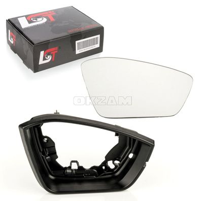Spiegelglas Außenspiegelrahmen beheizbar konvex rechts für SKODA Superb III 3V