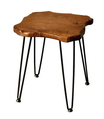 Massiv Holz Beistelltisch aus Kiefernholz - eckig 45 cm - Couch Blumen Deko Tisch