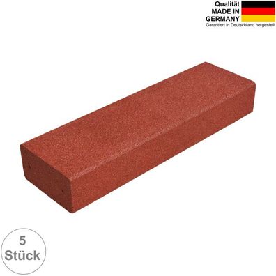 Blockstufen 5 Stück rot, Sandkasten, Einfassung, Umrandung aus Gummi
