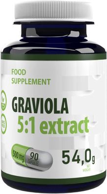 Hepatica Graviola Frucht Extrakt 2500mg Äquivalent (500mg von 5:1 Extrakt) 90 Kaps