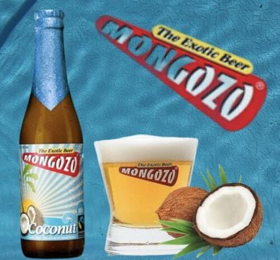 6 Flaschen Mongozo Coconut mit 3,5 % Alk. (5,64 E/ L) Bier