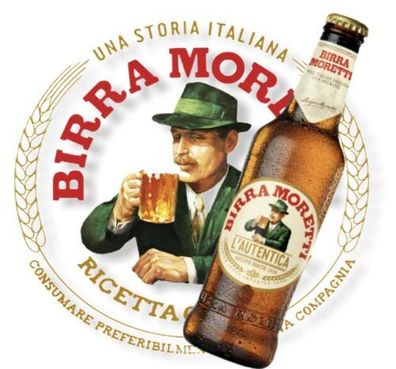 12 Flaschen Birra Moretti, das Original aus Italien in der 0,33 l Flasche