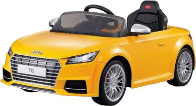 Rastar Ride-On Elektroauto Audi TTS Roadster (gelb) fahrbar für Kinder bis 30kg