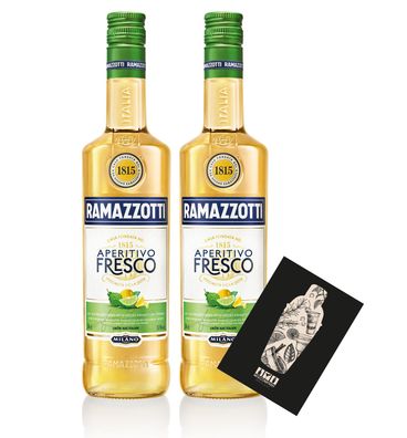 Ramazzotti 2er Set Fresco Aperitivo 2x 0,7L (15% Vol) Aromen von Bergamotte und