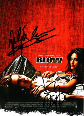 Blow Cast Autogramm Johnny Depp Penelope Cruz