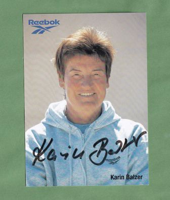 Karin Balzer ( dt. Leichtathletin- Goldmedaille - verstorb) - persönlich signiert
