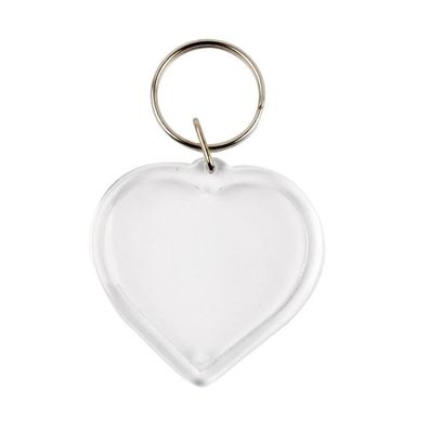 Schlüsselanhänger Herz 1 Stück aus Acryl 40 x 40 mm