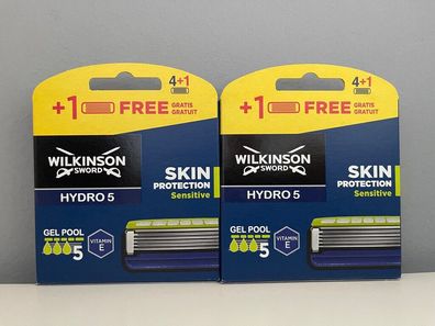 10 Wilkinson Sword Hydro5 Skin Protection Sensitive Rasierklingen Neu / OVP