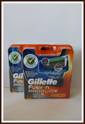 16 Gillette Fusion Proglide Power Rasierklingen in OVP mit Seriennummer
