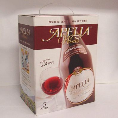 Greek Wine Cellars Kourtaki Apelia 5l Rotwein trocken Bag in Box mit Zapfhahn