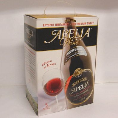 Greek Wine Cellars Kourtaki Imiglykos 5l Box Apelia Black Label