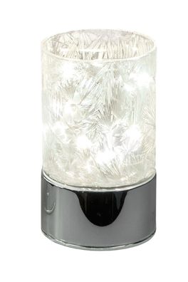 LED Deko Licht Frost Optik | Dekolicht Dekoleuchte Winterdeko Batterie | 15 cm