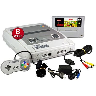 Original SUPER Nintendo - SNES Konsole (B-Ware) + ALLE KABEL + Original Controller...
