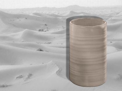 Sahara Basalt Zahnputzbecher/ Zahnbecher/ Becher Keramik in Rillen-Design