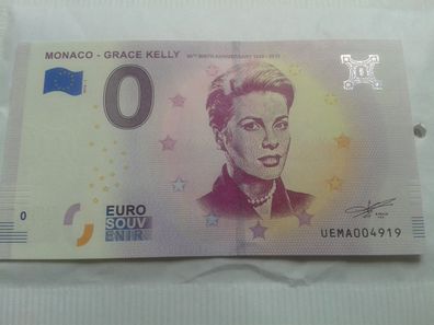 0 euro Schein 2018 Grace Kelly Monaco 2018 Gracia Patricia 0 euro Banknote