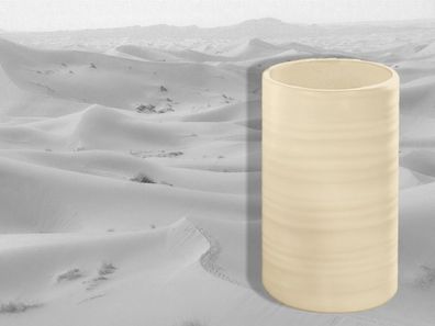 Sahara Natur Beige Zahnputzbecher/ Zahnbecher/ Becher Keramik in Rillen-Design