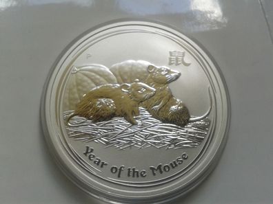 1$ 2008 Australien Lunar Maus 1 Unze Silber 999er 1 Dollar 2008 Australien Maus