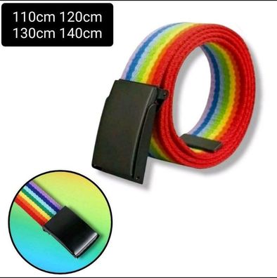Herren Damen LGBT Regenbogen Gürtel Lesbische Gay Regenbogen 110 120 130 140
