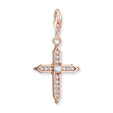 Thomas Sabo Schmuck Charm-Anhänger Kreuz Roségoldfarben 1913-416-14