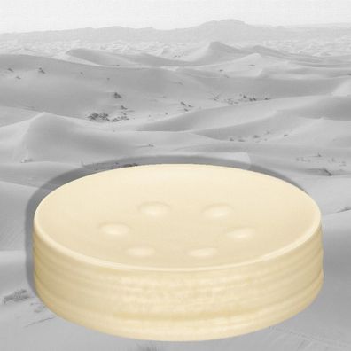 Sahara Natur Beige Seifenschale/ Seifenablage Keramik in Rillen-Design
