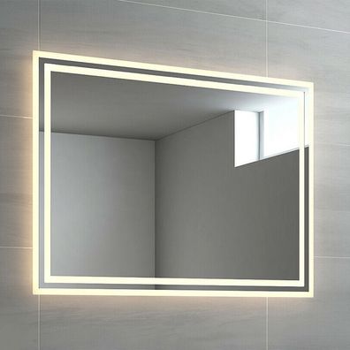 LED Badspiegel 80x60 cm 60x80 cm Stromsparend LED Badezimmerspiegel Warmweiß