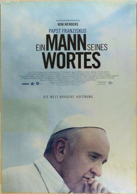 Papst Franziskus - Original Kinoplakat A1 - Doku von Wim Wenders - Filmposter