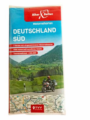 Motorradkarten Set Deutschland S?d: BikerBetten Tourenkarten 1:300 000,
