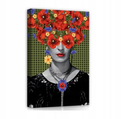 Leinwandbild Frida Kahlo Wandbilder Wandbild XXL Canvas Leinwand Bilder Wohnzimmer