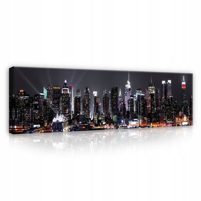 Leinwandbild Panorama New York Wandbilder Wandbild Canvas Leinwand Bilder Wohnzimmer