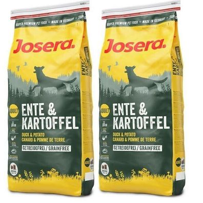 Josera Ente & Kartoffel Trockenfutter für Hunde - Sparpaket : 2 X 15kg Doppelpack
